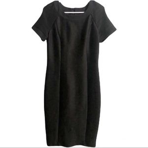 MAEVE Black Ribbed Bodycon Midi Dress